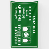 Gepensioneerd om te spelen Pickleball Modern Green Spandoek (Verticaal)