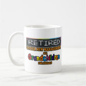 Gepensioneerd onder nieuw beheer koffiemok (Links)