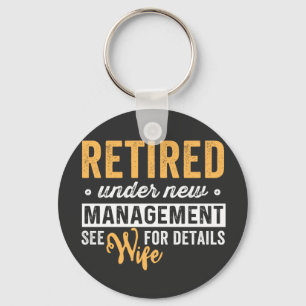 gepensioneerd onder nieuw management zie vrouw voo sleutelhanger
