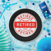 Gepensioneerd plezier! Aangepaste pensioenpartij Papieren Bordje (Feest)