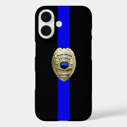 Gepensioneerd politiebadge Thin Blue Line Hoesje-M Case-Mate iPhone Case (Achterkant)