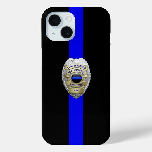 Gepensioneerd politiebadge Thin Blue Line Hoesje-M Case-Mate iPhone Case (Achterkant)
