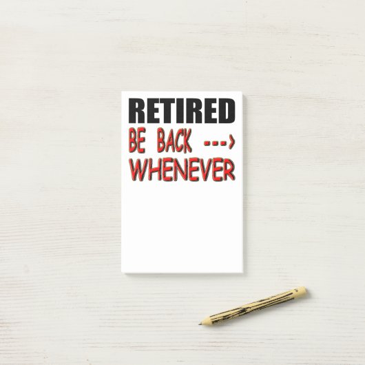 Gepensioneerd Post-it® Notes (Op bureau)