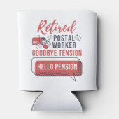 Gepensioneerd Postpersoneel Funny Mailman Retireme Blikjeskoeler (Achterkant)