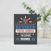 Gepensioneerd Postpersoneel Funny Postman Briefkaart (Staand voorkant)