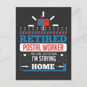 Gepensioneerd Postpersoneel Funny Postman Briefkaart (Voorkant)