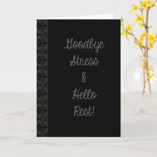 Gepensioneerd Rest Deco Kaart (Gele Bloem)