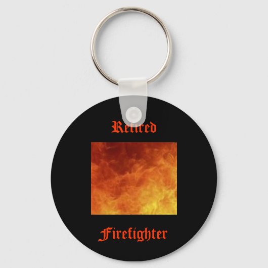 Gepensioneerd Sleutelhanger brandweerman (Voorkant)