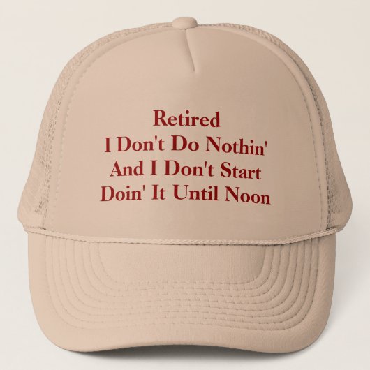 Gepensioneerd Trucker Pet (Voorkant)