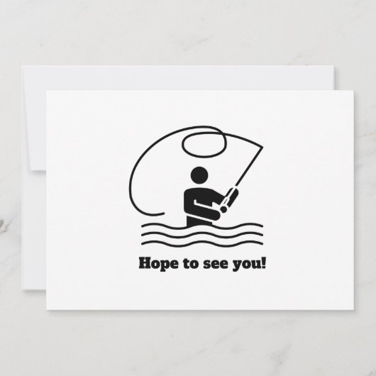 Gepensioneerd verdwenen Gevist Staande Visser Pens Kaart (Achterkant)