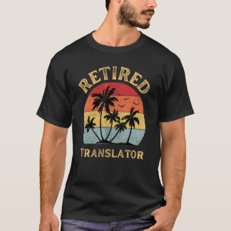 Gepensioneerd Vertaler Retro Sunset Grappige Pensi T-shirt
