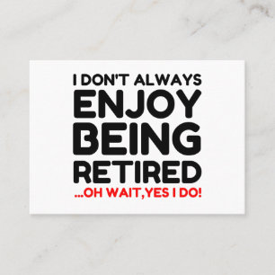 Gepensioneerd Visitekaartje