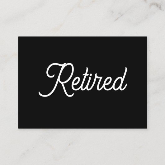 Gepensioneerd Visitekaartje (Voorkant)