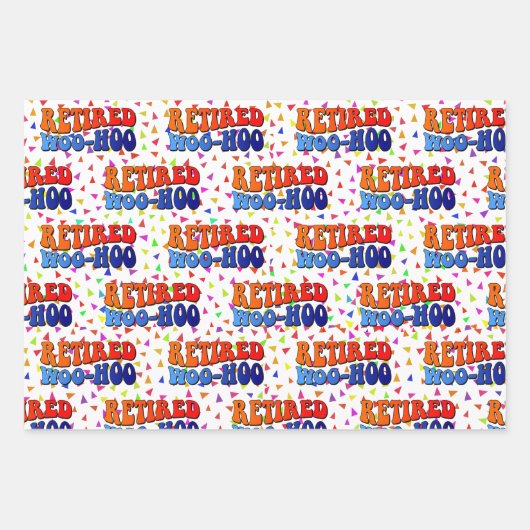 Gepensioneerd Woo Hoo Groovy Text Wrapping Paper (Voorkant 3)