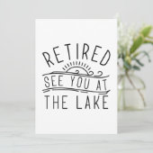 Gepensioneerd zie je bij het meer bedankkaart (Staand voorkant)