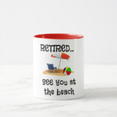Gepensioneerd.. zie je bij het strand mok (Midden)