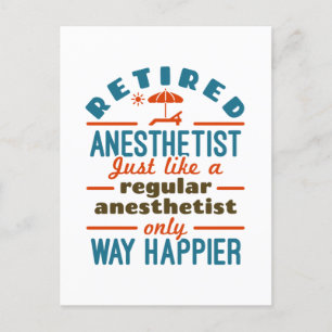 Gepensioneerd Zuster Anesthetist CRNA Way Happier Briefkaart