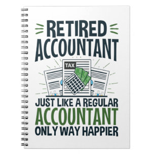 Gepensioneerde accountant Funny CPA Retirement Hap Notitieboek