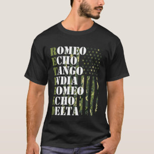 Gepensioneerde Amerikaanse militairen fonetisch al T-shirt