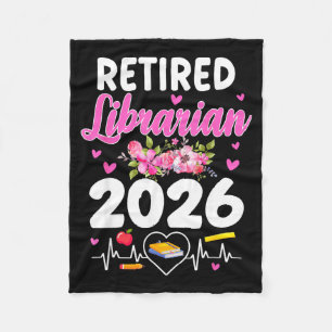Gepensioneerde bibliothecaris est 2026 schoolbibli fleece deken