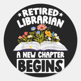  Gepensioneerde bibliothecaris nieuw hoofdstuk beg Ronde Sticker