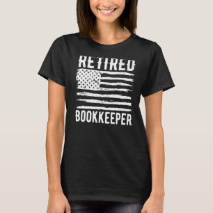 Gepensioneerde boekhouder met Amerikaanse vlag Pre T-shirt