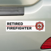 gepensioneerde brandweerman Bumpersticker (Op auto)