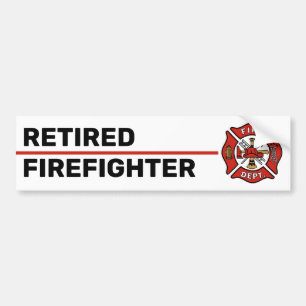 gepensioneerde brandweerman Bumpersticker