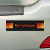 Gepensioneerde brandweerman Bumpersticker (Op auto)
