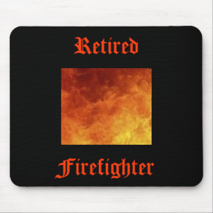 Gepensioneerde brandweerman Mousepad Muismat