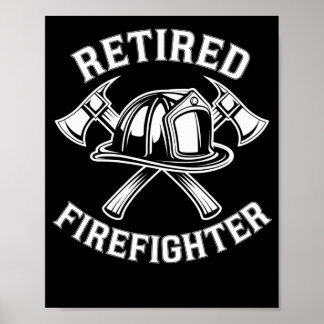 Gepensioneerde brandweerman poster
