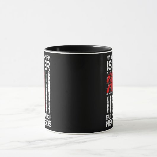Gepensioneerde brandweerman Thin Red Line Funny Mok (Midden)