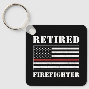 Gepensioneerde brandweerman Thin Red Line Retireme Sleutelhanger