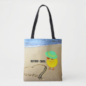 Gepensioneerde Chick bij het strand Tote Bag (Voorkant)