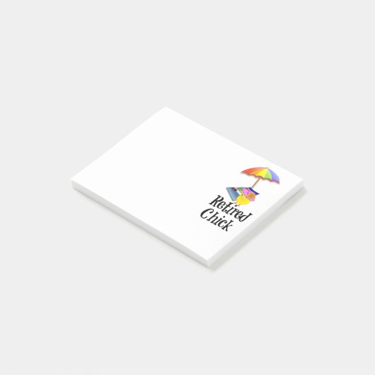Gepensioneerde Chick, Fun bij het strand Post-it® Notes (Schuin)