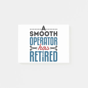 Gepensioneerde chirurg A Smooiere operator heeft g Post-it® Notes