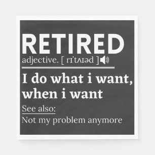 gepensioneerde definitie, grappige pensionering, g servet