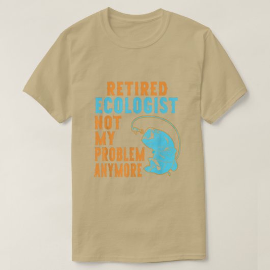 Gepensioneerde ecoloog Vist ontheffing T-shirt (Design voorkant)