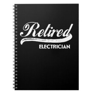 Gepensioneerde elektricien Funny Retirement Party Notitieboek