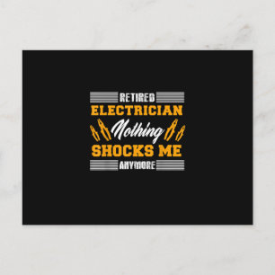 Gepensioneerde elektricien Niets schokt me meer ca Briefkaart