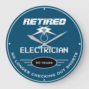 Gepensioneerde elektronicabliklamp Funny Slogan Bl Grote Klok