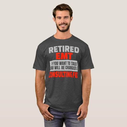 Gepensioneerde EMT Funny Retirement Party Humor Pr T-shirt (Voorkant volledig)