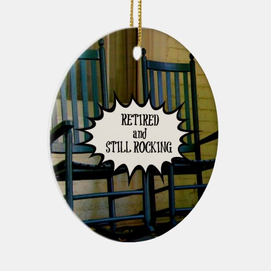Gepensioneerde en nog steeds Rocking aangepaste ve Keramisch Ornament (Rechts)