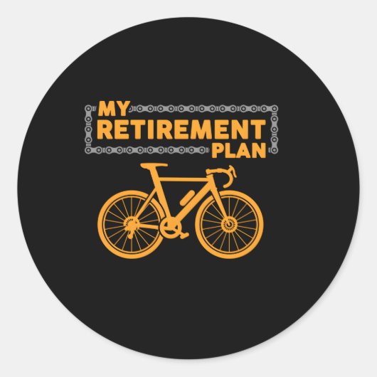 Gepensioneerde fietser Fietser voor Ronde Sticker (Voorkant)