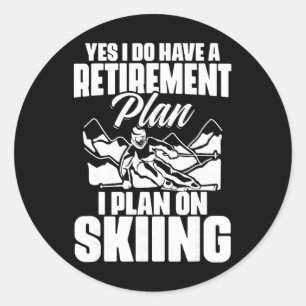 Gepensioneerde Funny Pensionering Stoppen Pensioen Ronde Sticker