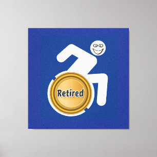 Gepensioneerde gehandicapte canvas afdruk