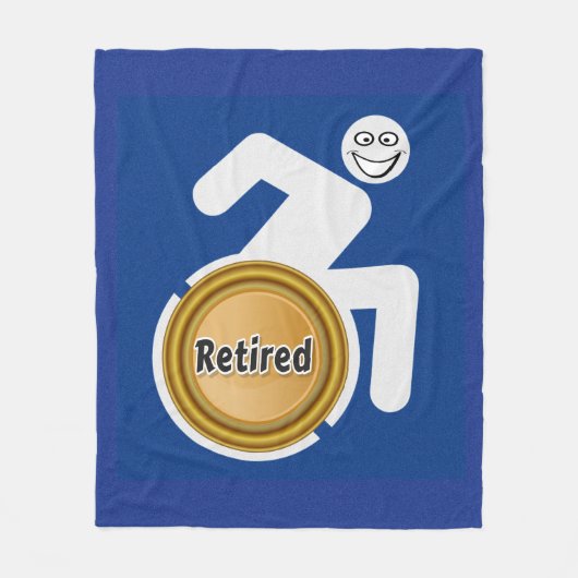 Gepensioneerde gehandicapte fleece deken (Voorkant)