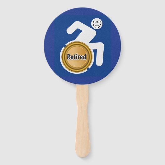 Gepensioneerde gehandicapte handwaaier (Voorkant)
