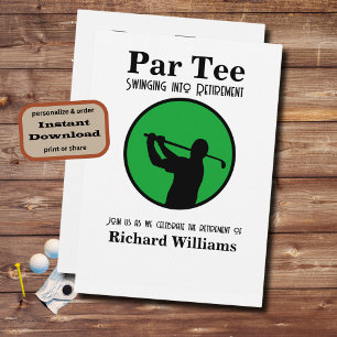 Gepensioneerde golfspeler Swinging in pensioen Kaart