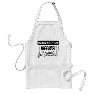 Gepensioneerde Grillaar Ik Zal Altijd Grillmaster  Standaard Schort